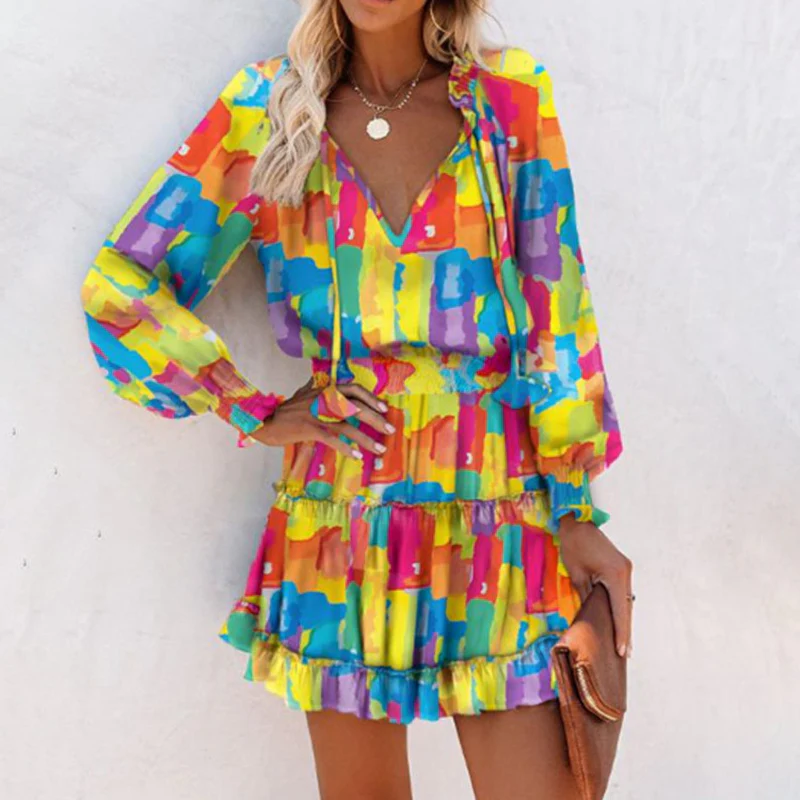 ELARA RUFFLE SLEEVE DRESS - Image 6