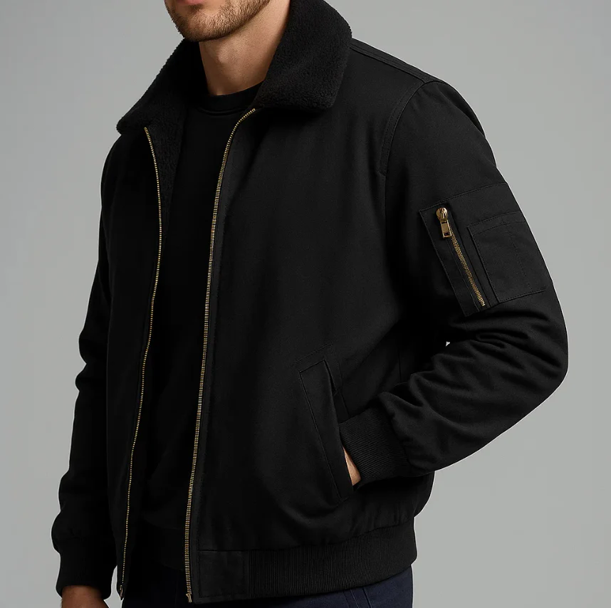 GRAHAM FLEECE BOMBER JACKET - Image 11