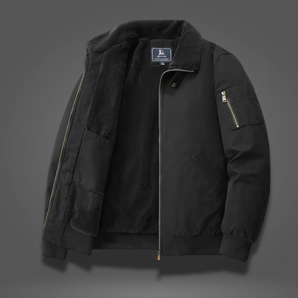 GRAHAM FLEECE BOMBER JACKET - Image 3