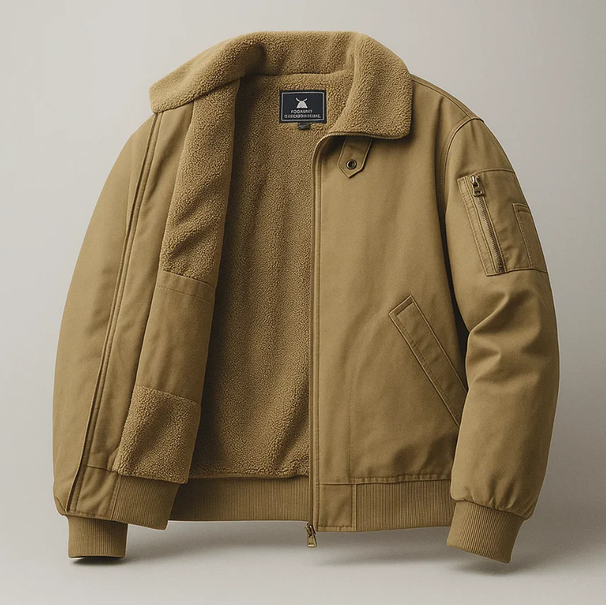 GRAHAM FLEECE BOMBER JACKET - Image 8