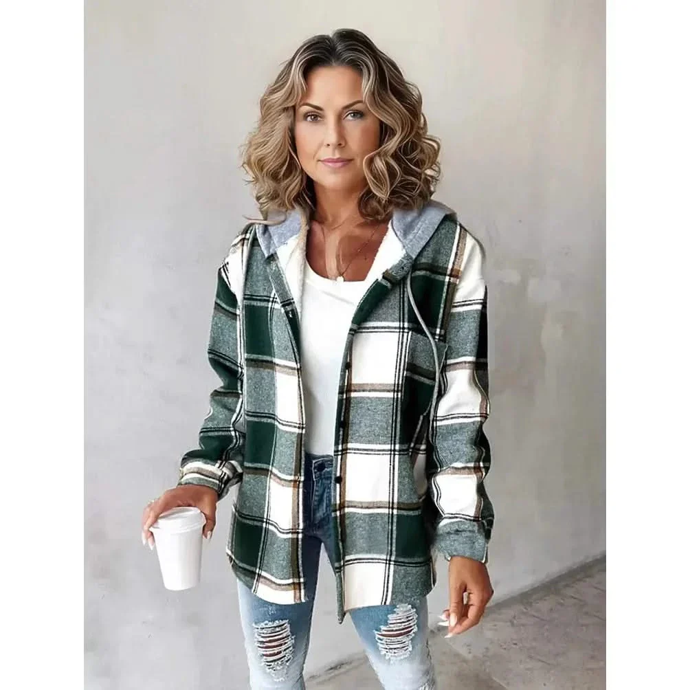 HIGHLAND PLAID HOODED COAT - Image 5