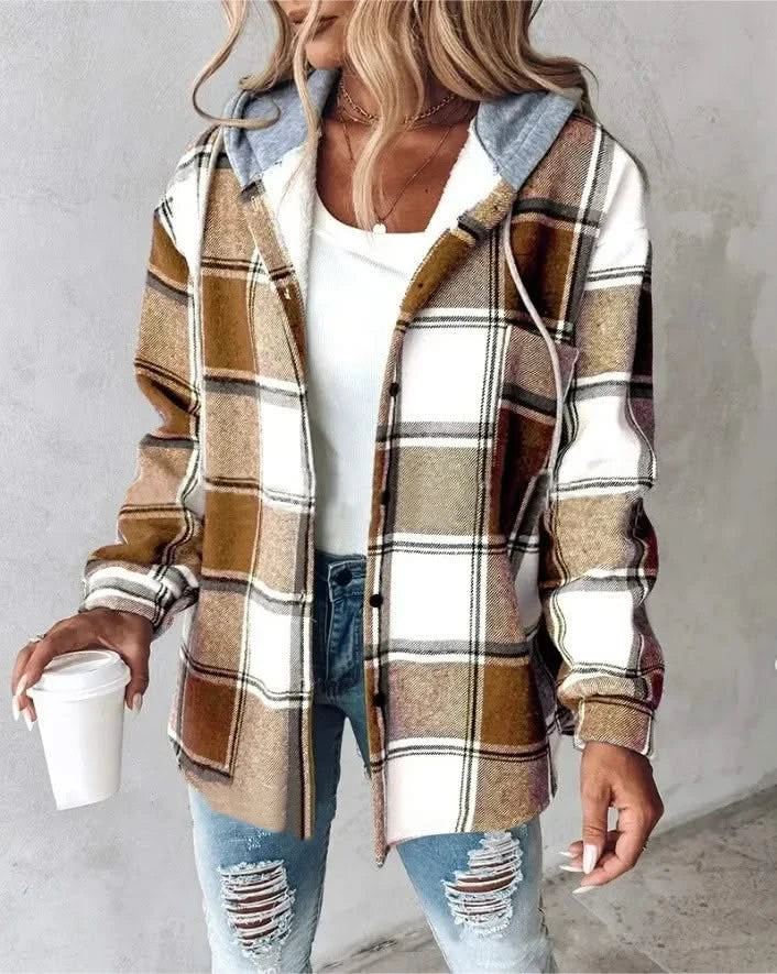 HIGHLAND PLAID HOODED COAT - Image 9