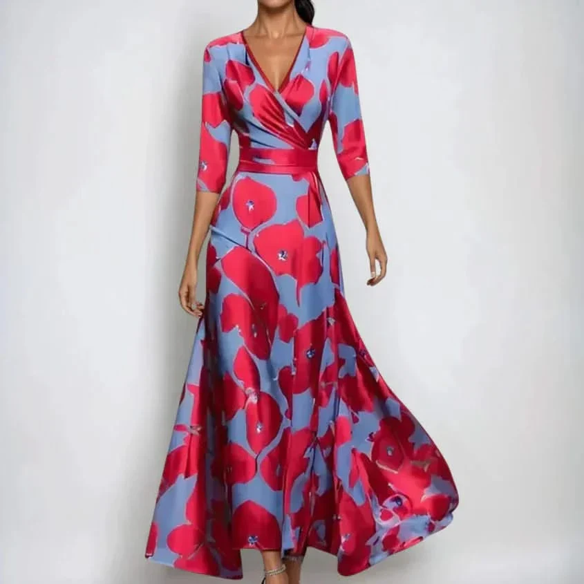 LILA FLORAL WRAP DRESS