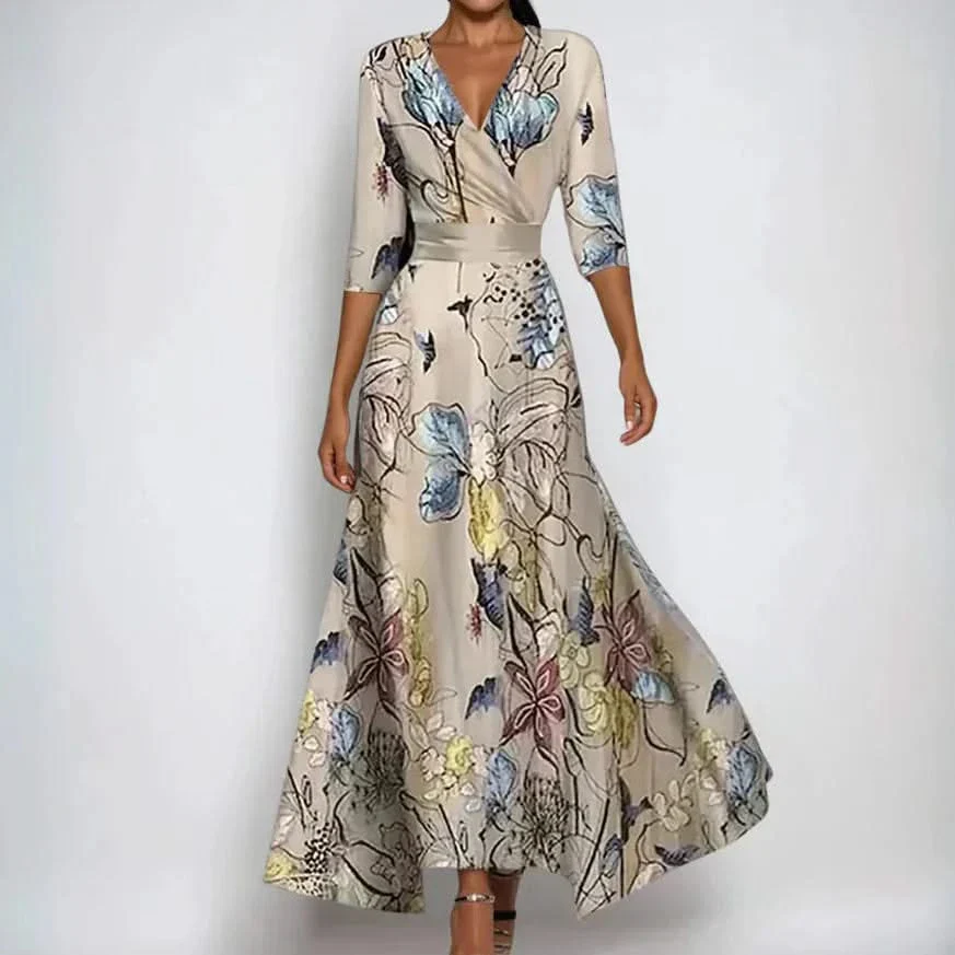 LILA FLORAL WRAP DRESS - Image 3