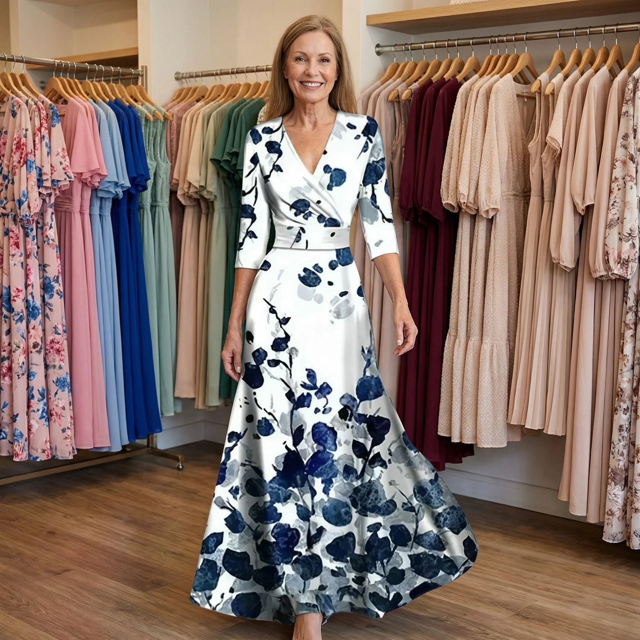 LILA FLORAL WRAP DRESS - Image 8