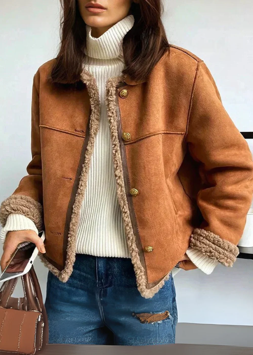 RUBY COSY SHEARLING-LINED JACKET - Image 9