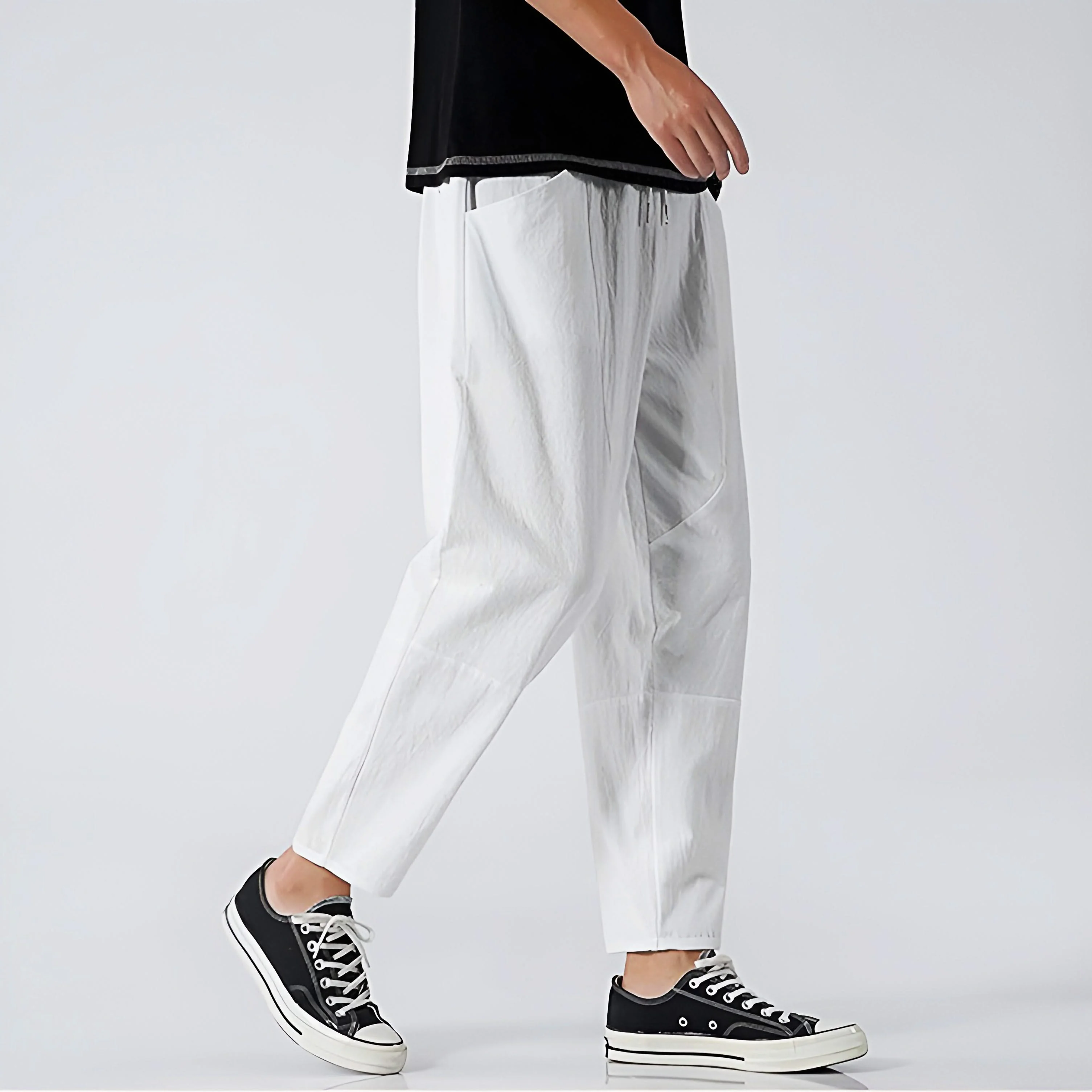 URBAN CROPPED COTTON PANTS - Image 4